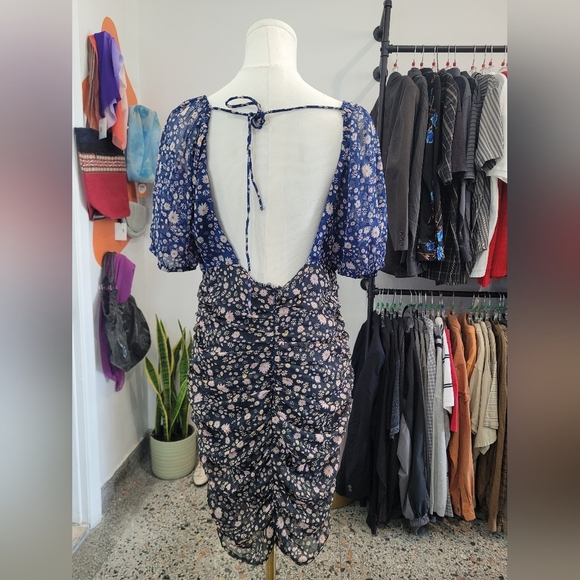 Free People Blue Floral Midi Dress - Picture 5 of 7